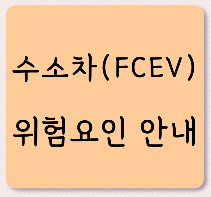 수소차(FCEV) 특성에 따른 위험요인 안내