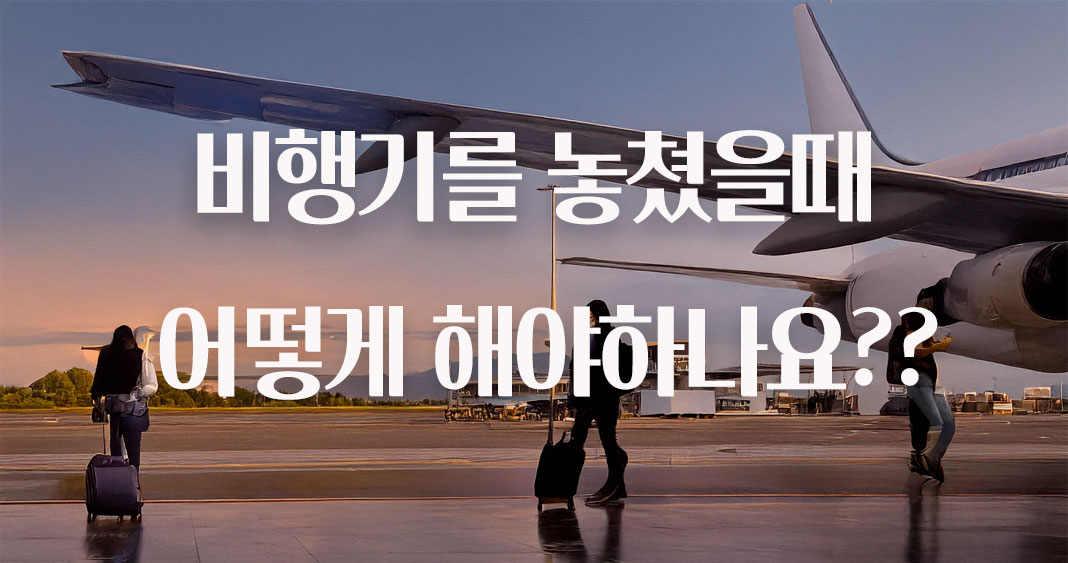 비행기를 놓쳤을때 대처방법