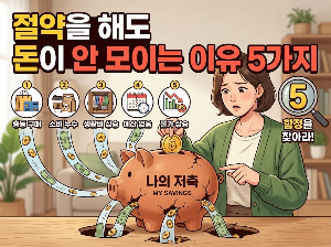 절약을 해도 돈이 안 모이는 이유 5가지
