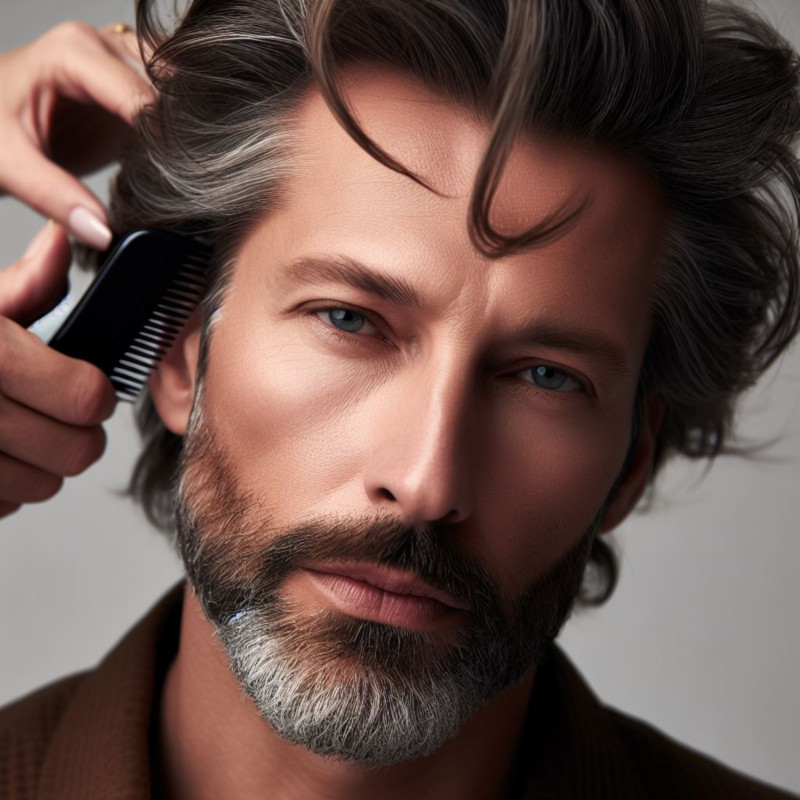 An_hansom_man_in_his_40s_with_a_full_head