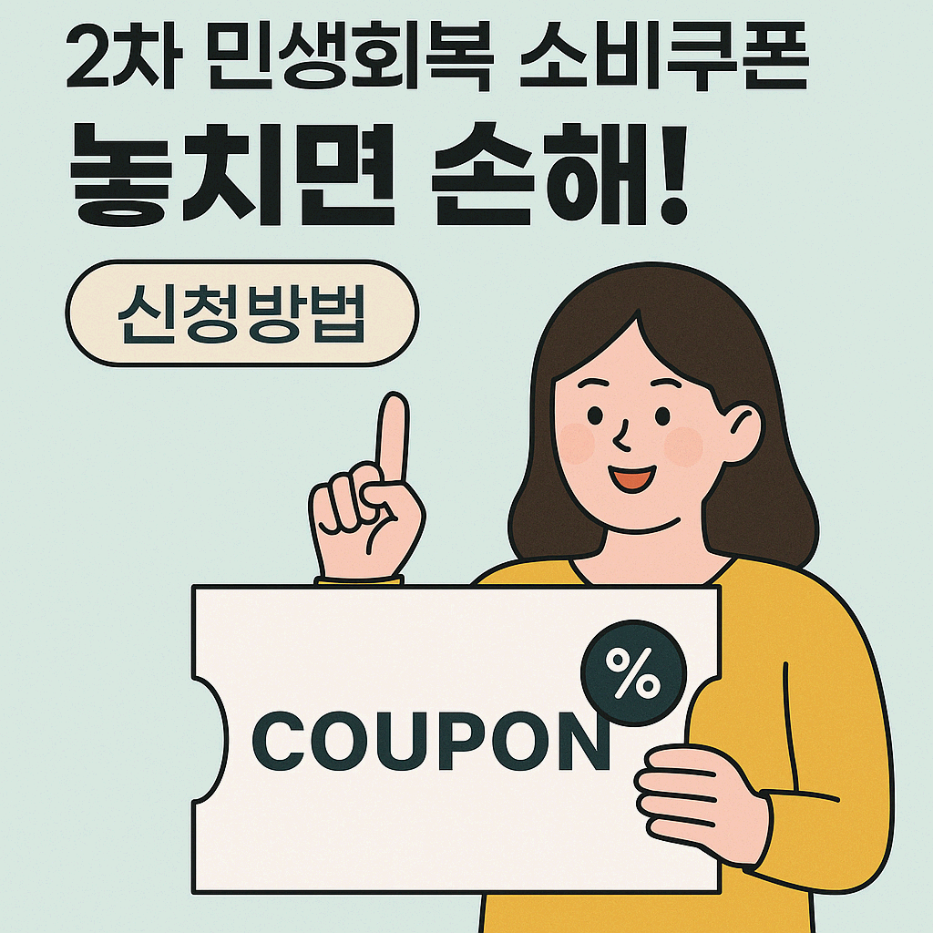 ✨ 놓치면 후회! 2차 민생회복 소비쿠폰 신청 방법 총정리