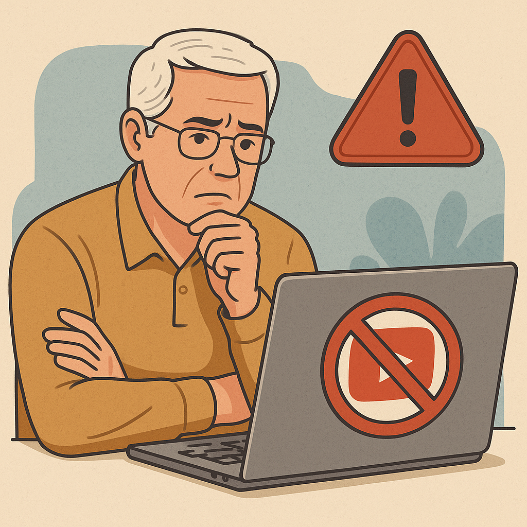 시니어 유튜브 채널에서 실제로 발생한 광고 제한 사례