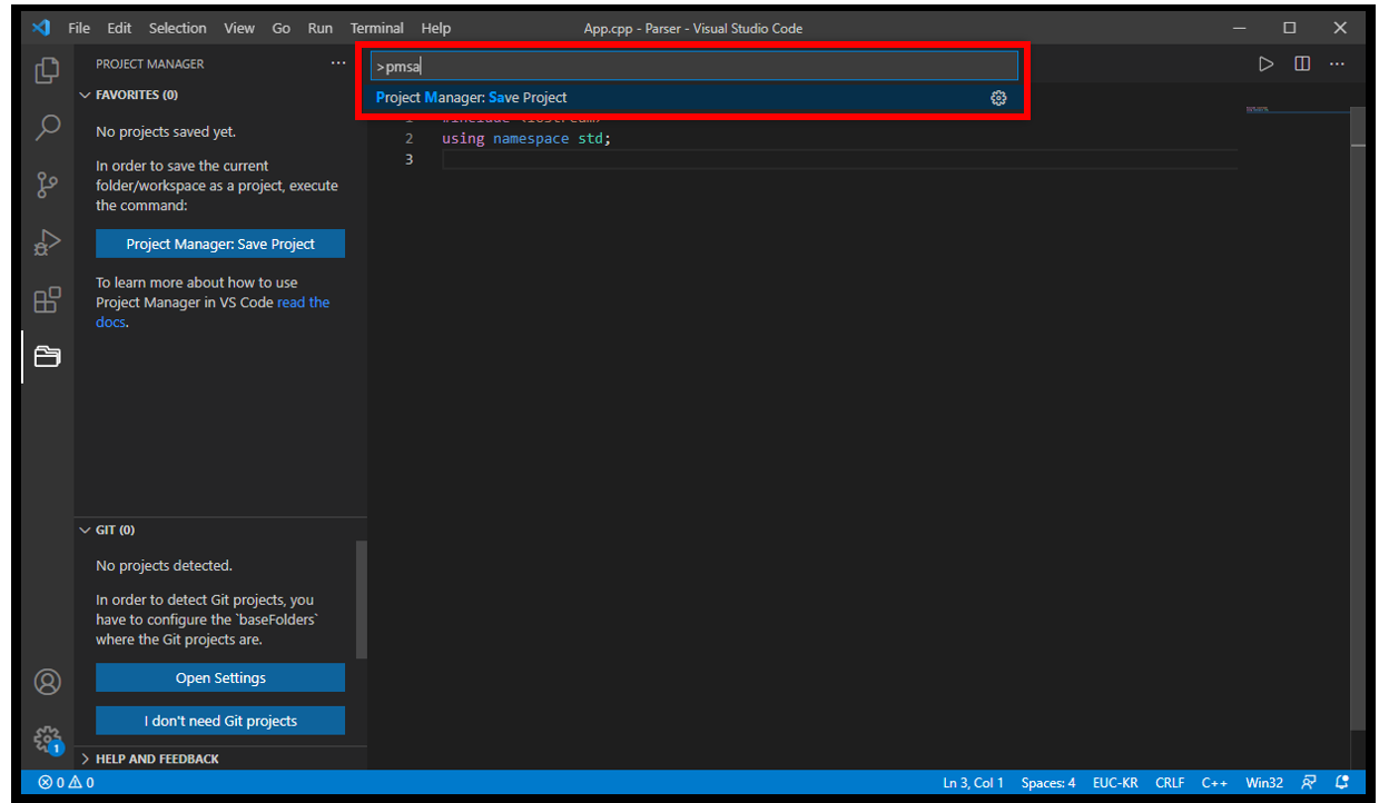 vscode-Project Manager