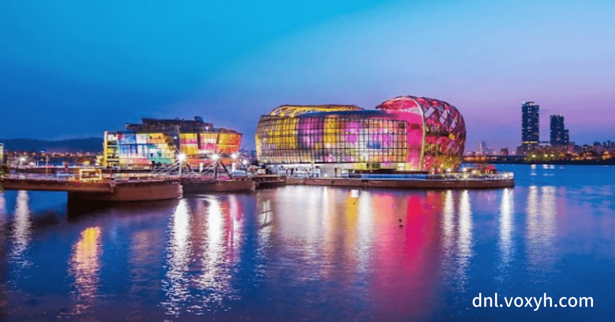 한강 위에 떠 있는 플로팅 플레이트