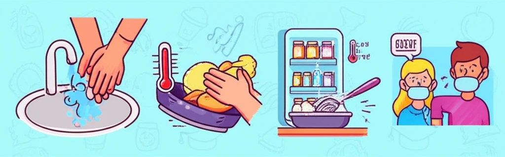 식중독과 독감, 발병 원인 증상 발현..