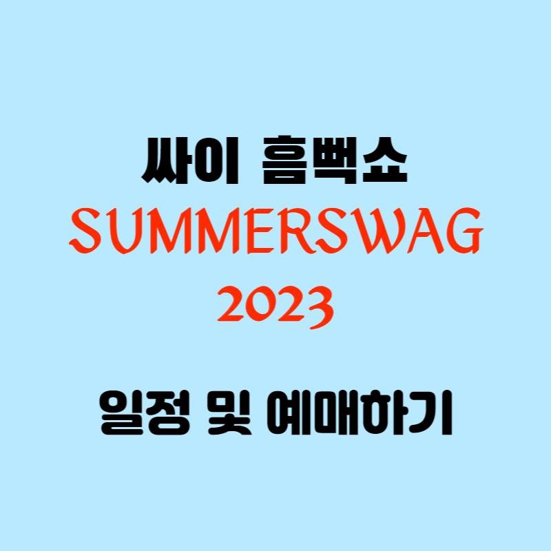 싸이 흠뻑쇼 2023