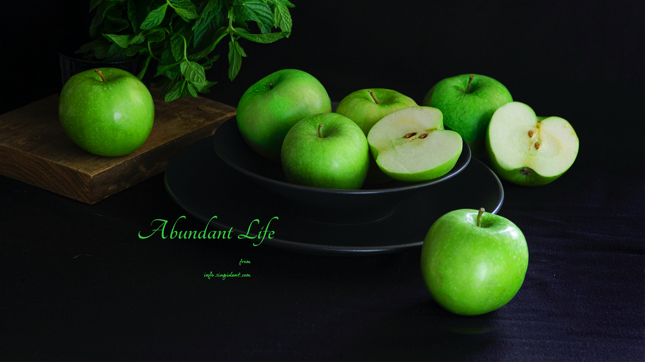 16 청사과 검정배경 C - Abundant Life 돈들어오는배경화면