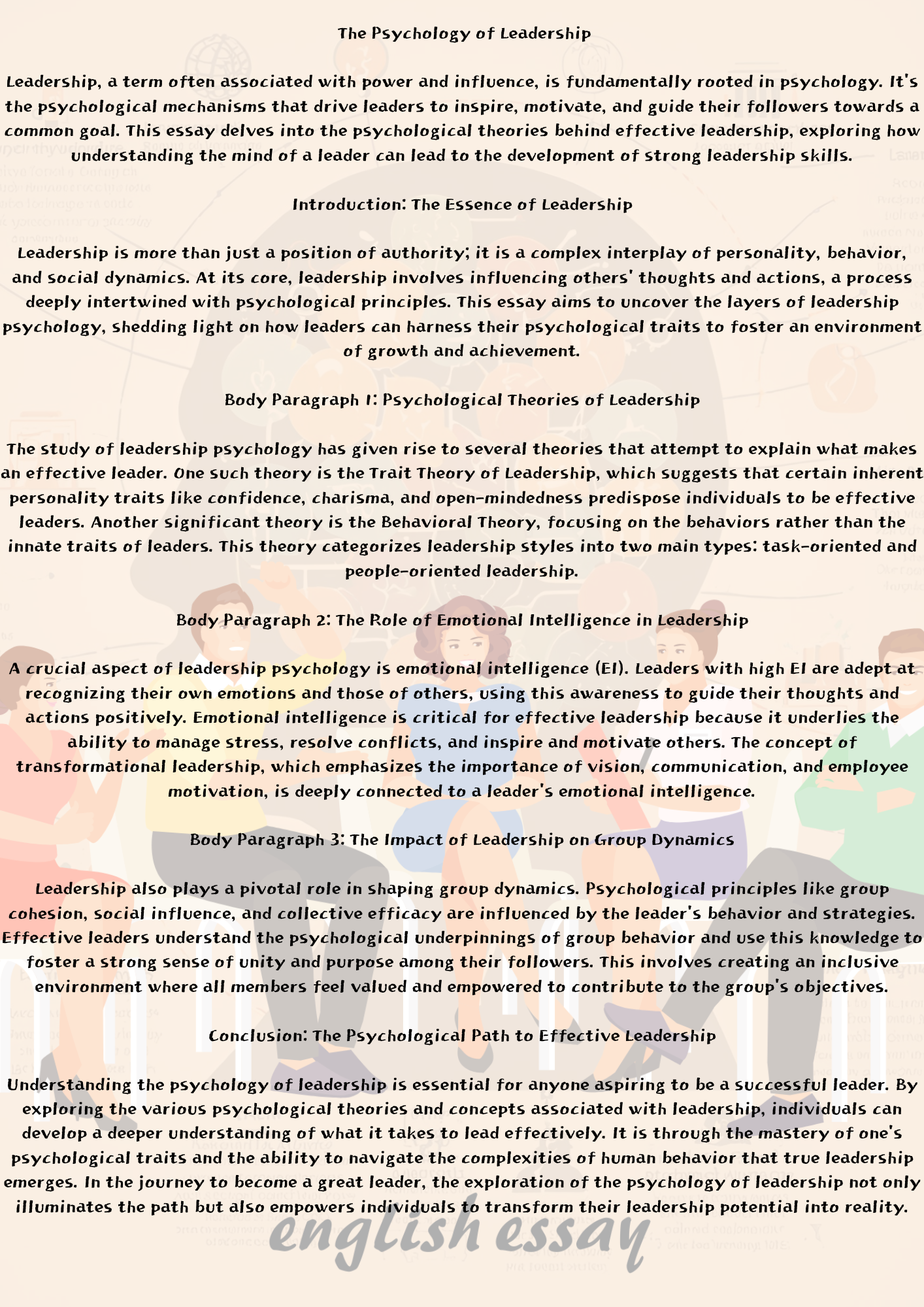 The Psychology of Leadership