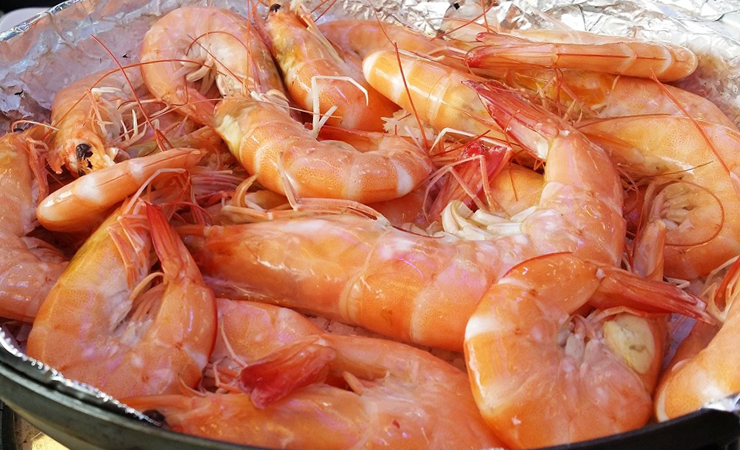 가을 제철음식 대하 소금구이