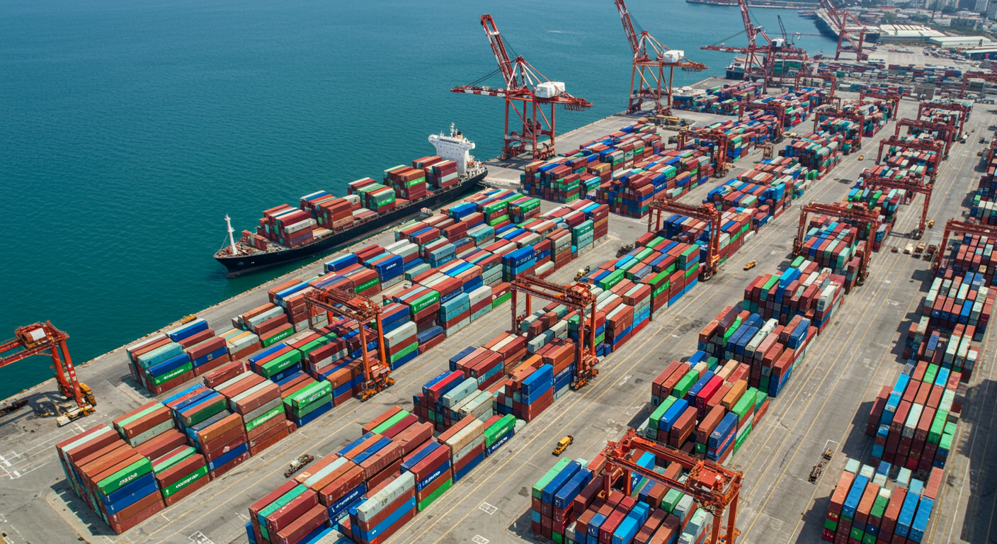 미국-관세-관련주-테마주-항구의-모습