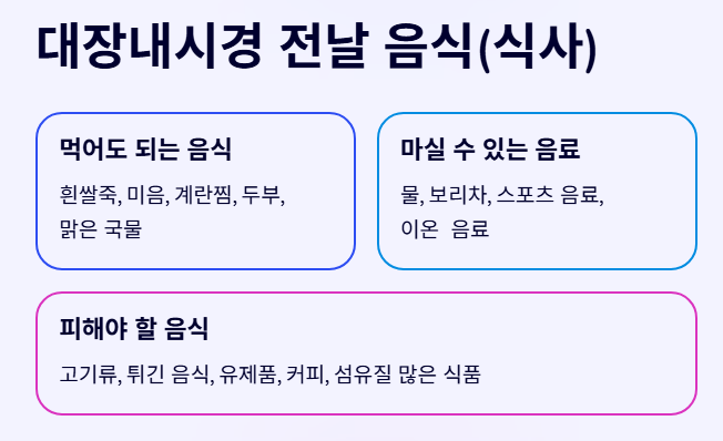 대장내시경 전날 음식