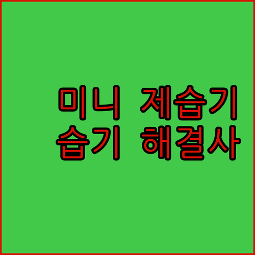 미니 제습기, 좁은 공간 습기 해결사..