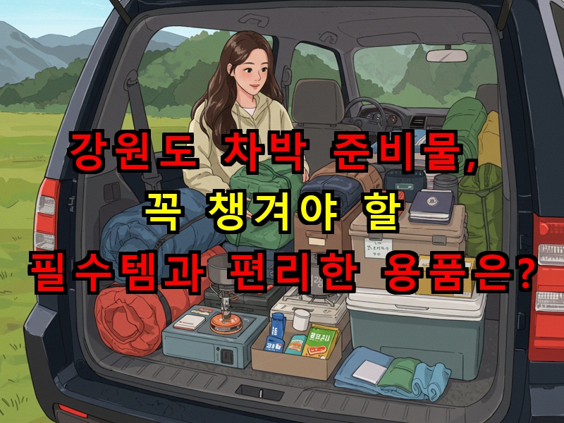 강원도 차박 준비물