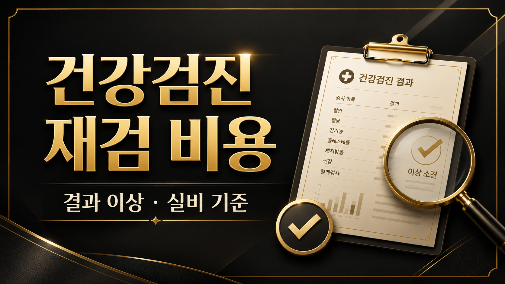 health checkup 건강검진 재검 비용과 결과 이상 소견, 실비보험 기준 안내