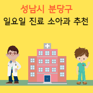 성남시 분당구 일요일 진료 소아과 추천