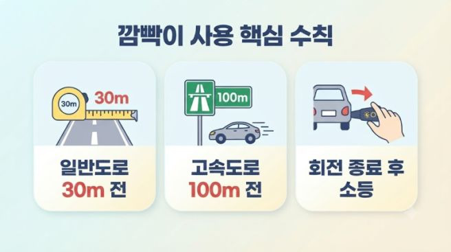 좌회전 깜빡이 방향지시등 범칙금