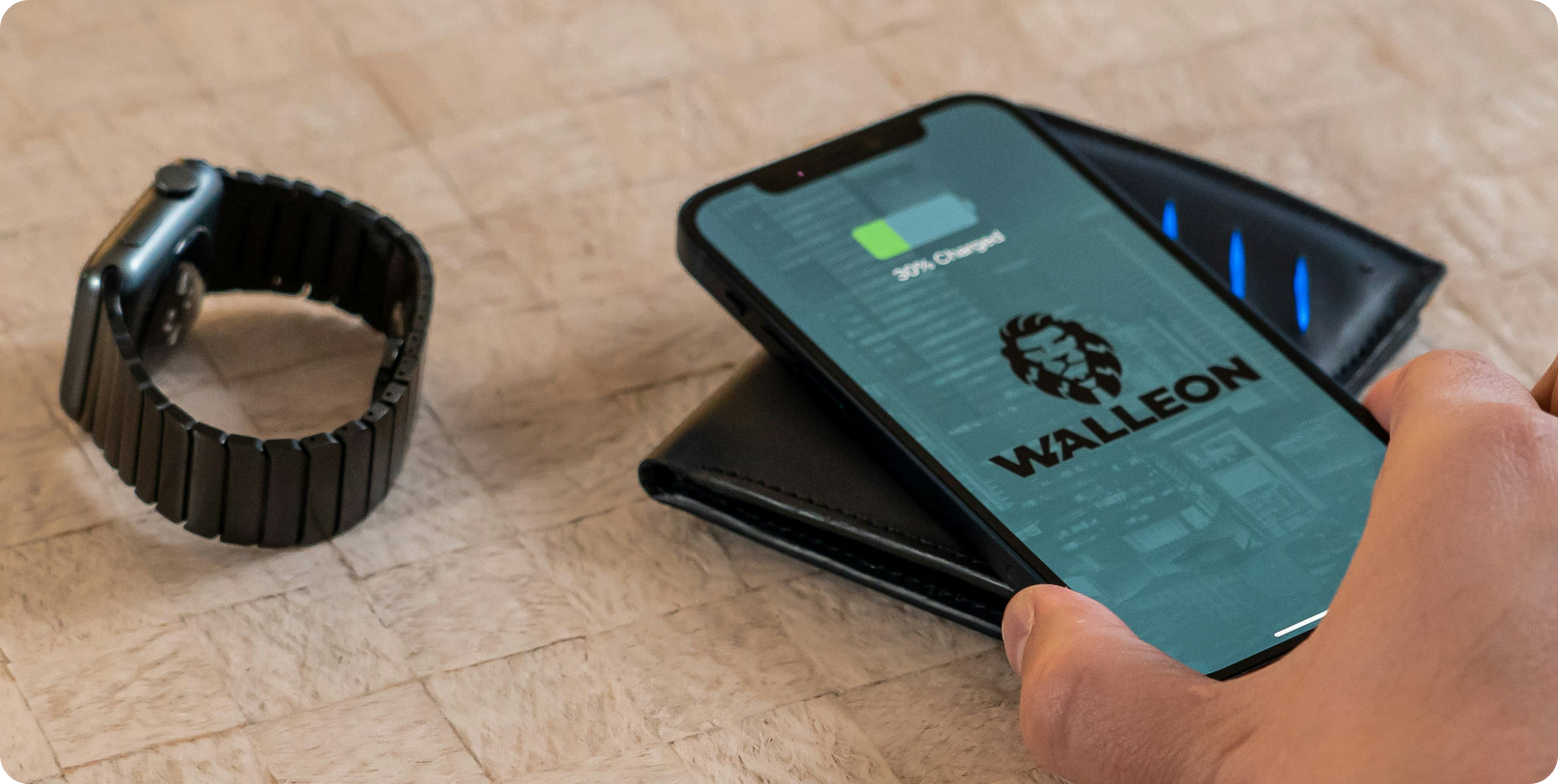 A smartphone that charges on your wallet