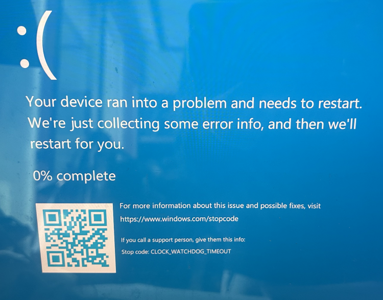 블루스크린 오류 관련 사진