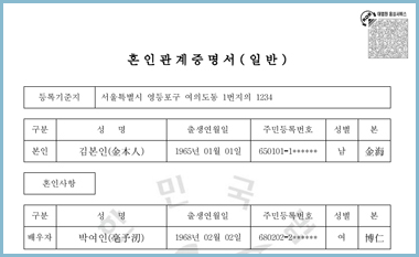 혼인관계증명서