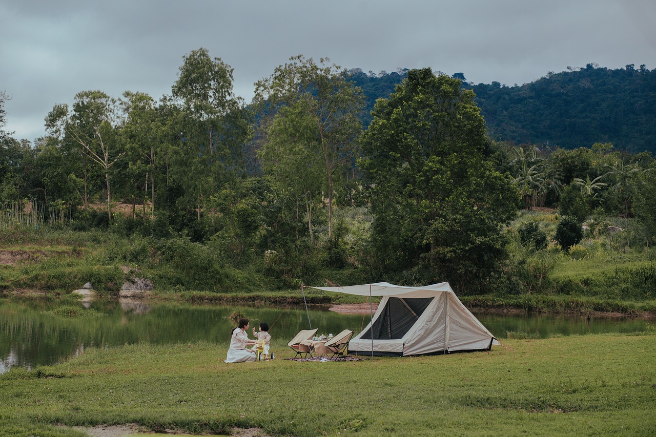 가족 캠핑 준비
