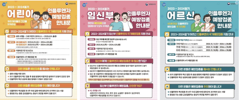 2023 독감예방접종 고위험군 포스터