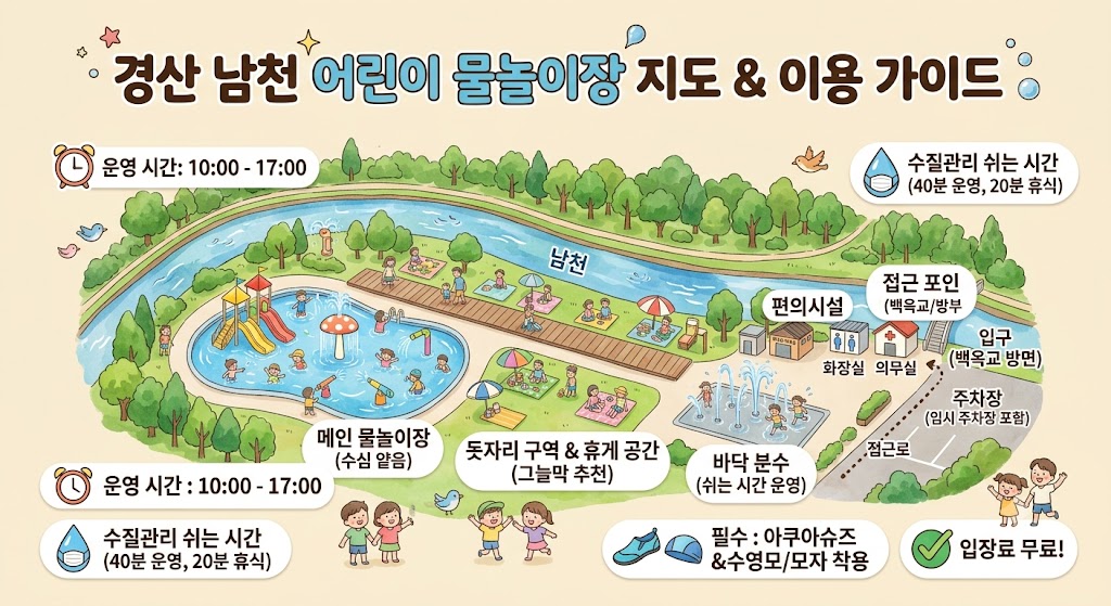 경산 남천 물놀이장-이용가이드