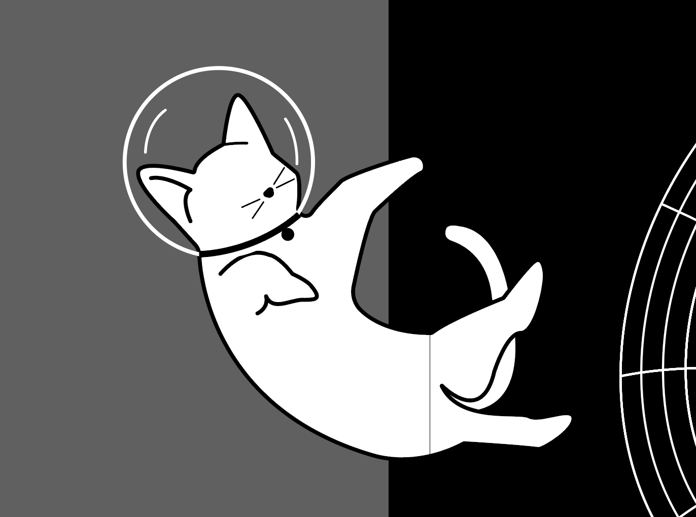 우주복 헬멧을 한 고양이 제작과정 3