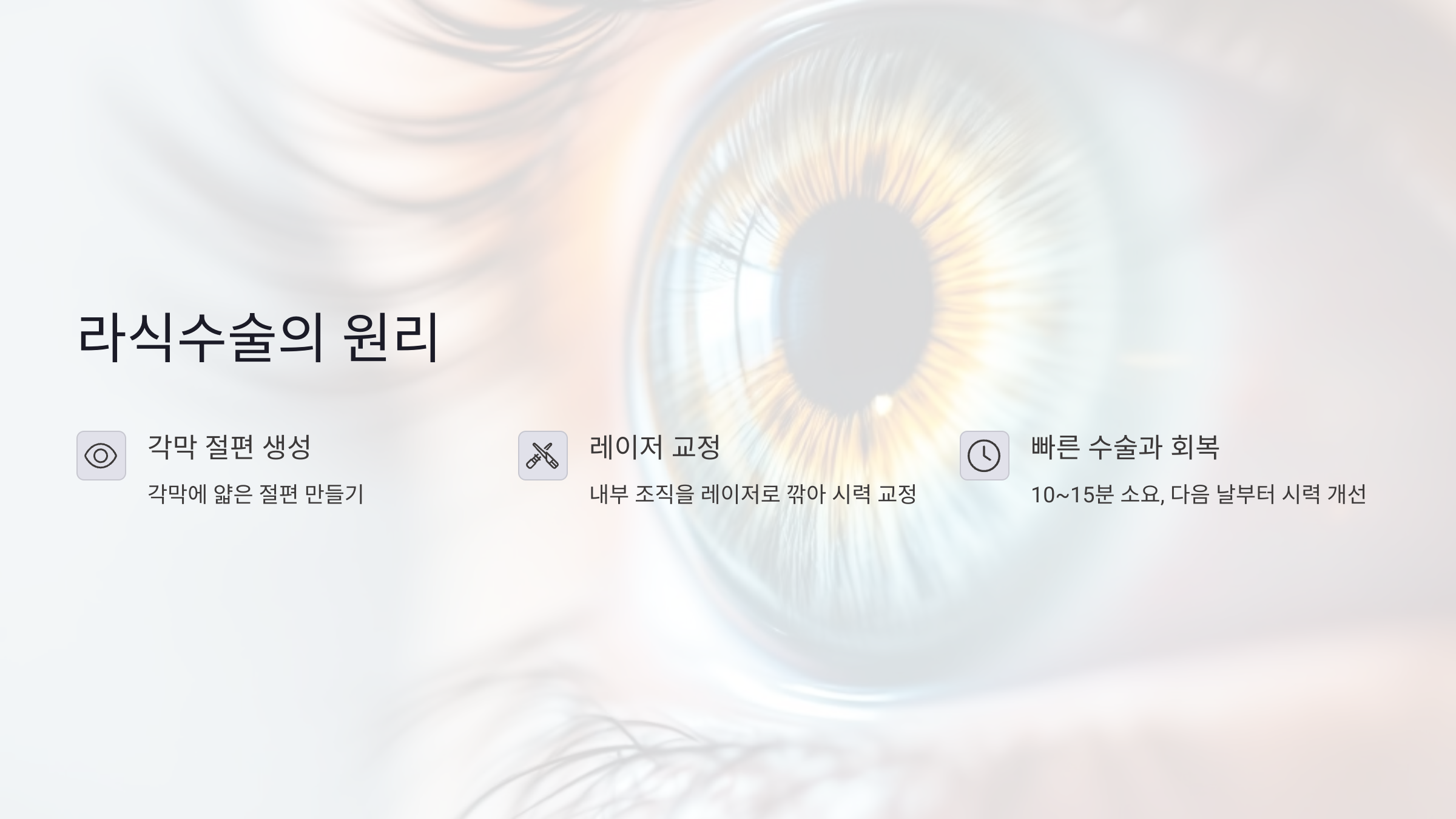 라식수술이란? 시력 교정의 핵심 원리