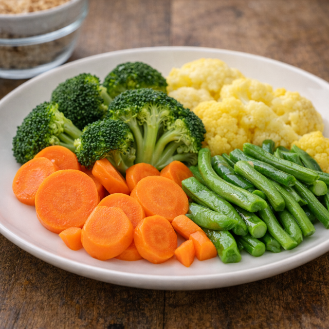 충분히 익힌 채소