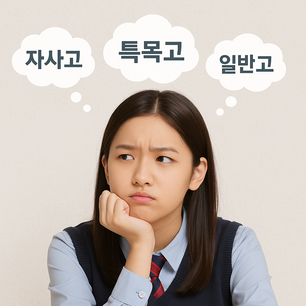 학교 고민하고 있는 여학생