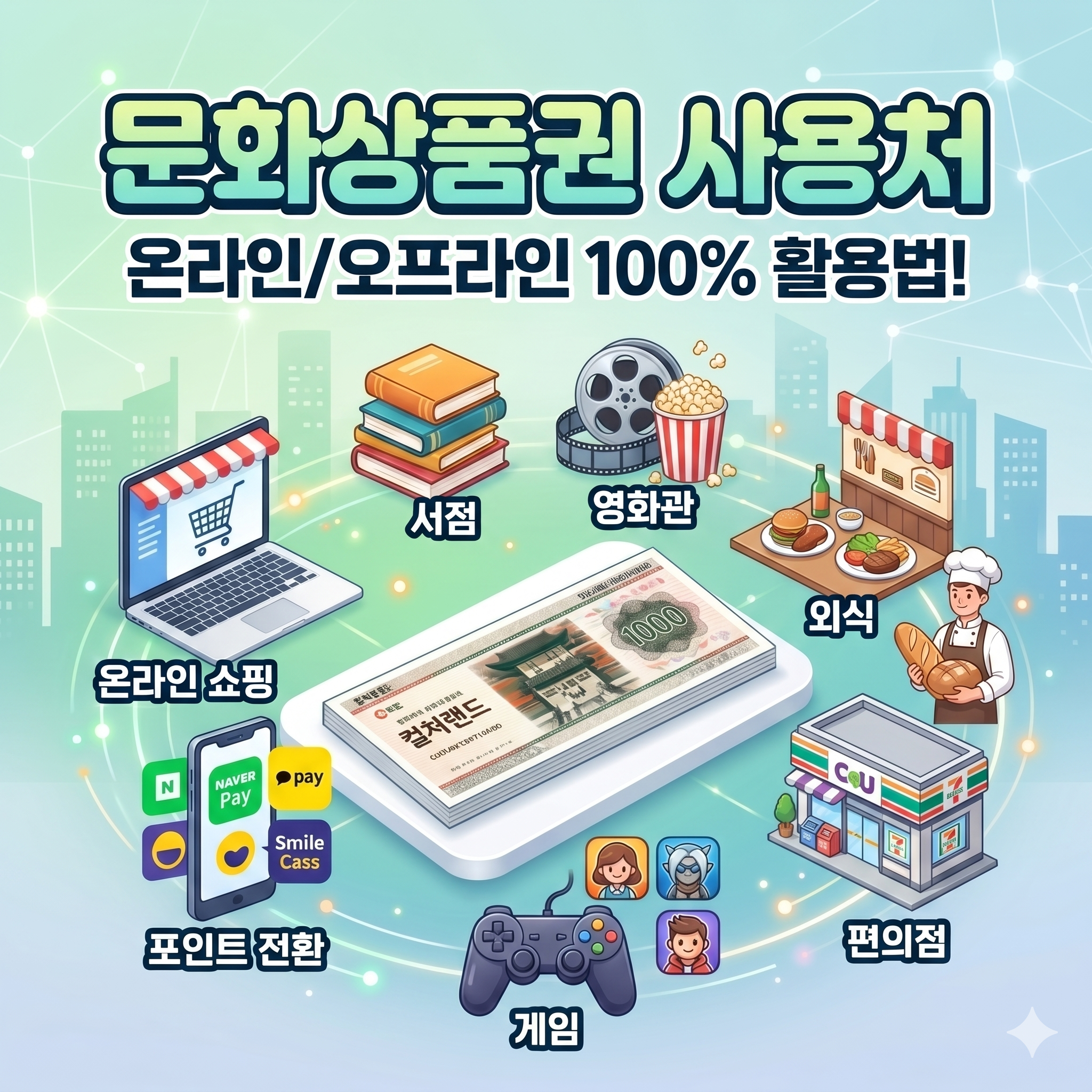잠자고 있는 문화상품권 사용처 총정리: 온라인부터 오프라인까지 100% 활용법