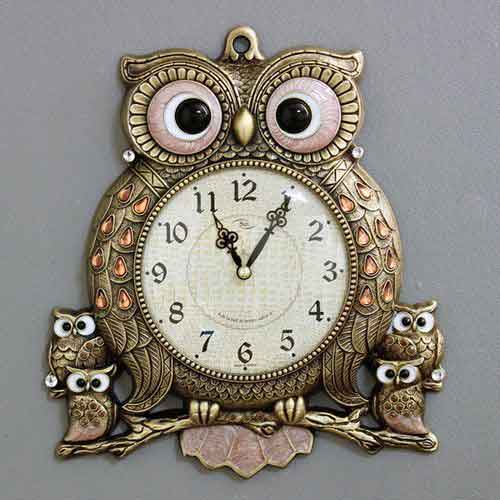 금색 부엉이 시계