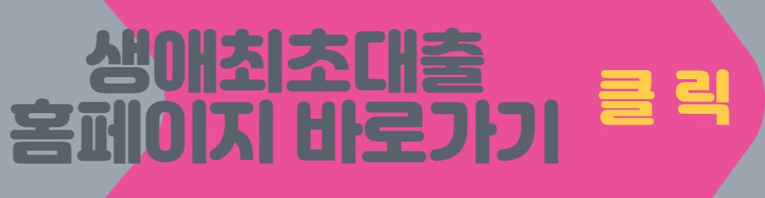 생애 최초 대출