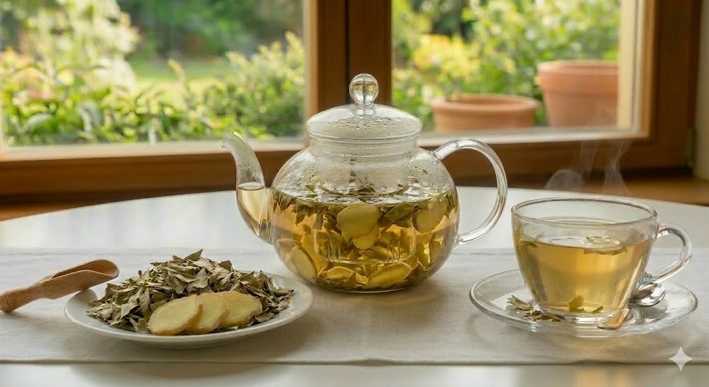 몸을 따뜻하게 해주엉 면역력 강화와 오한 예방에 아주 좋은 레몬머틀과 생강 블랜딩