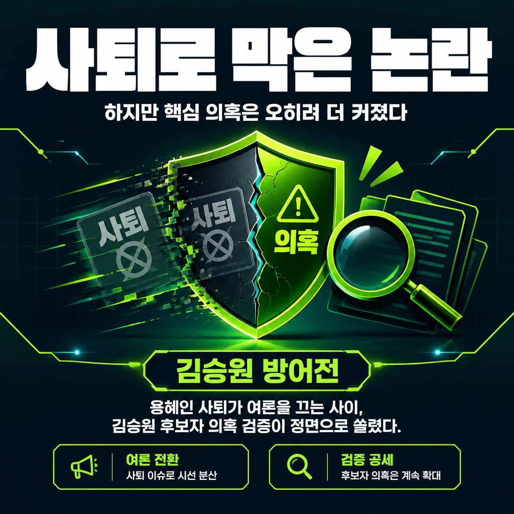 사퇴로 막은 논란