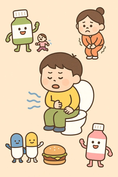 장 건강 관리 설사약 이미지