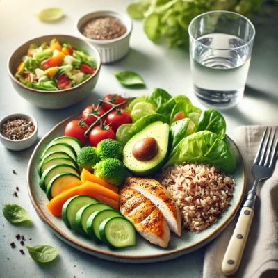 테이블-위에-오이-토마토-음식들