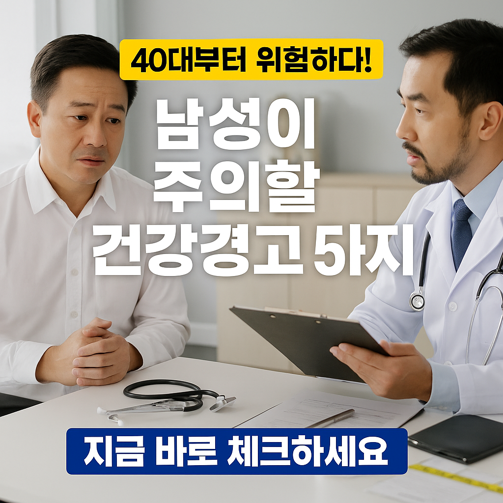 40대 이후 남성이 주의해야 할 건강경고 5가지