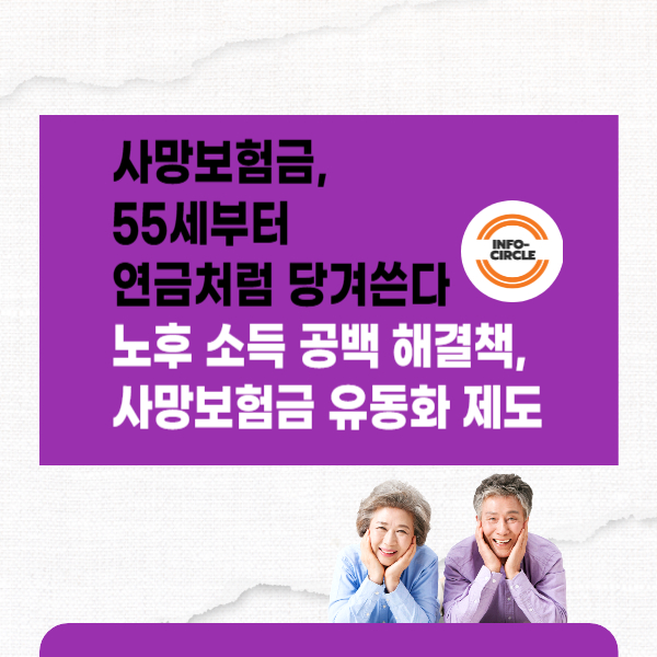 사망보험금, 55세부터 연금처럼 당겨쓴다 &ndash; 노후 소득 공백 해결책, 사망보험금 유동화 제도