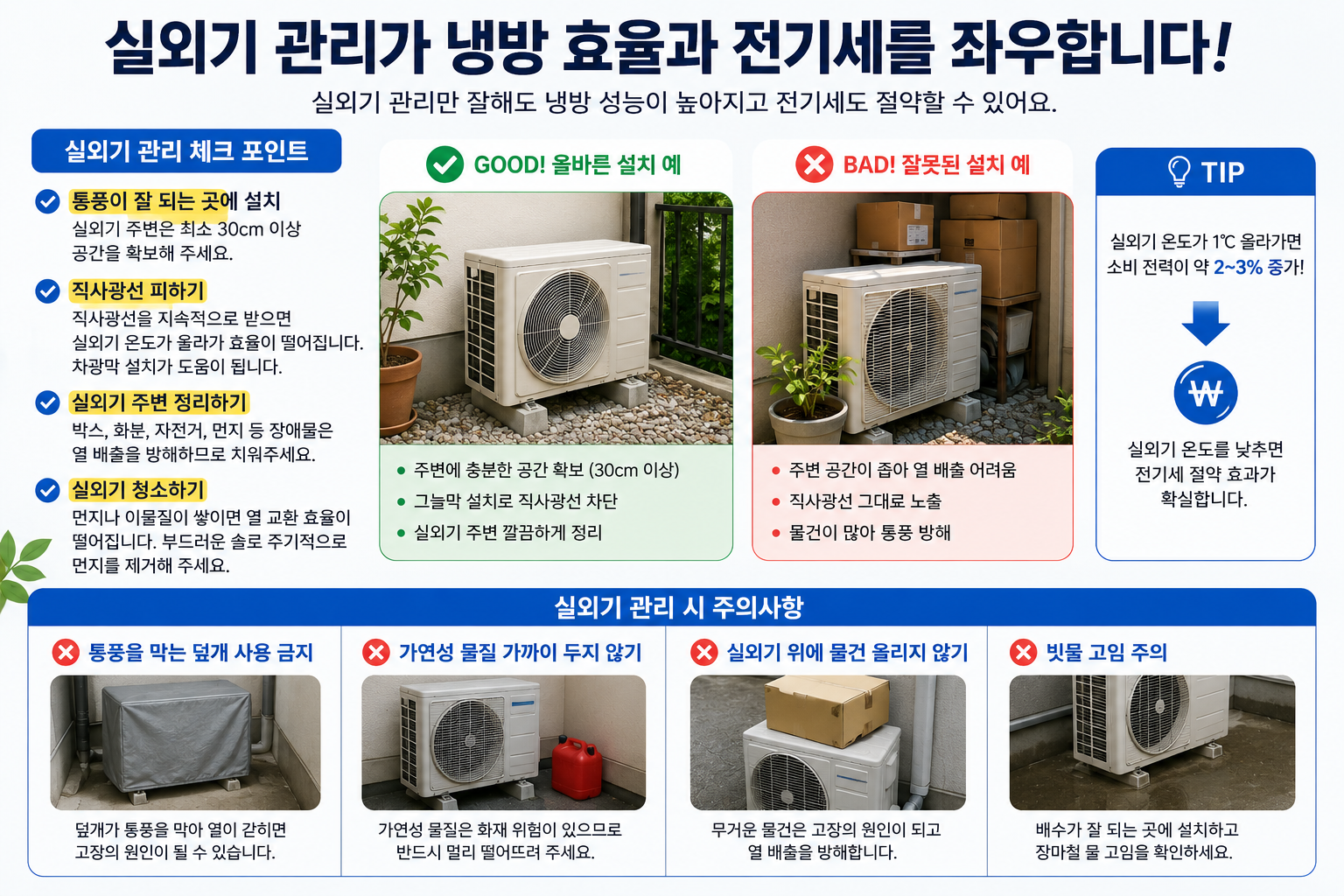 실외기 관리방법