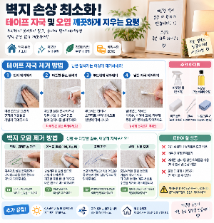벽지 손상 최소화