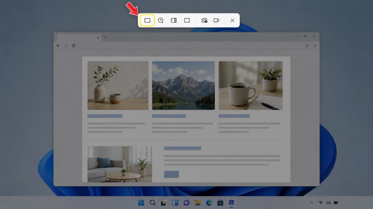 Windows + Shift + S
