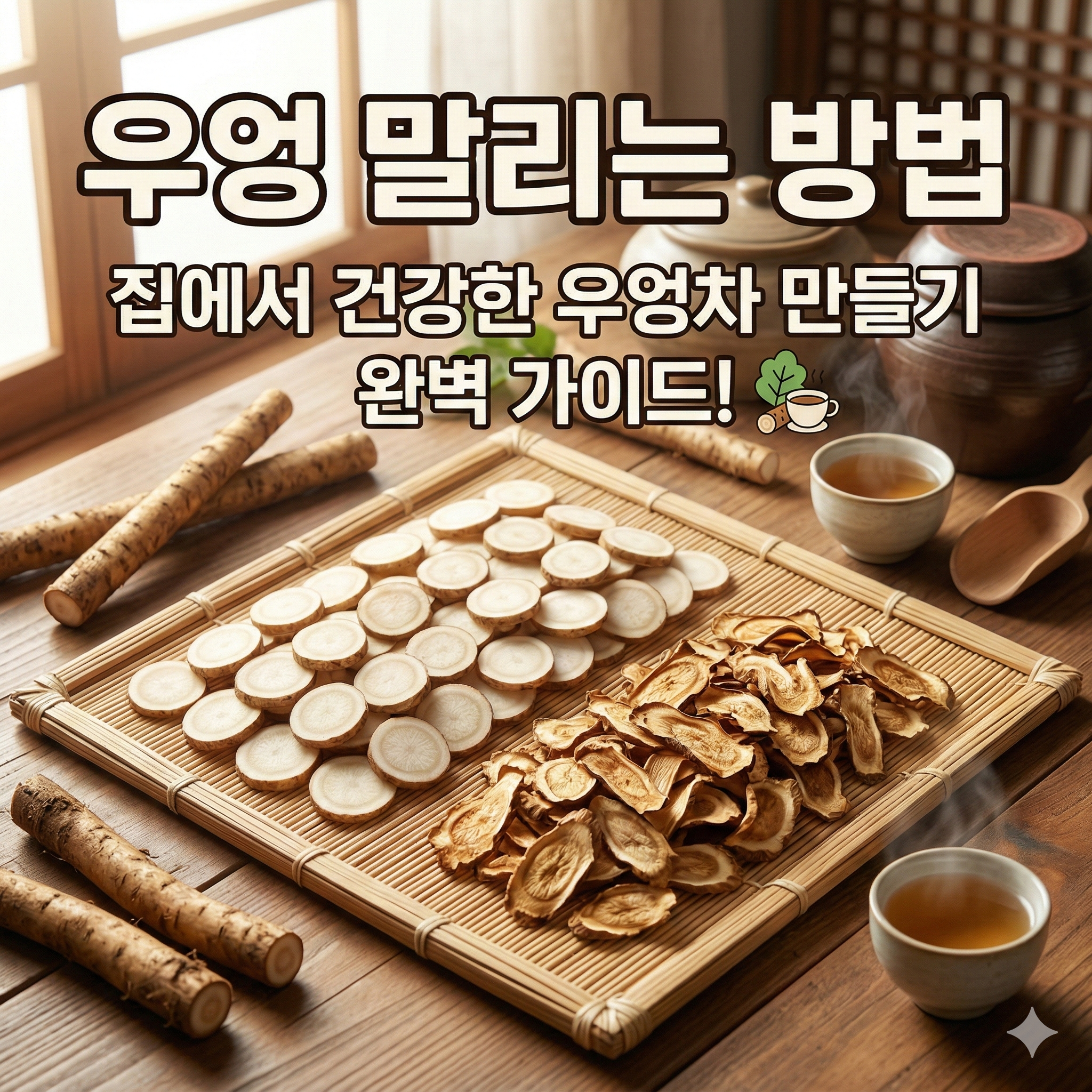 우엉 말리는 방법: 집에서 실패 없이 고소한 우엉차 만드는 법
