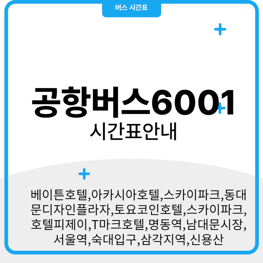 공항버스 6001 시간표
