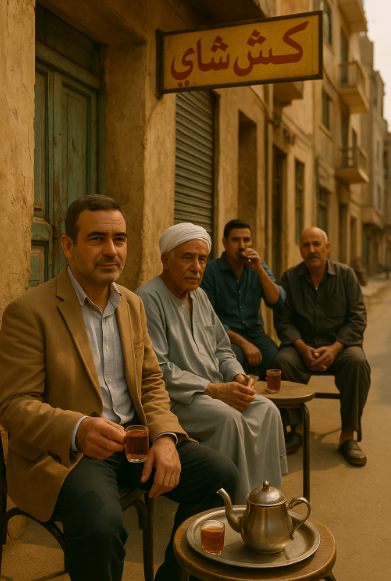 이집트 길거리 티 문화, 왜 남자들만 있을까?