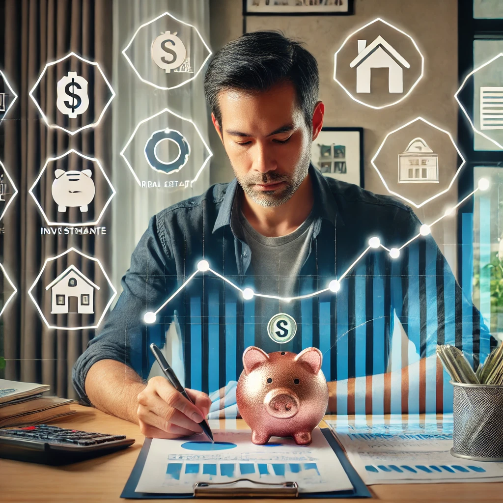 자산 관리하는 사람의 모습