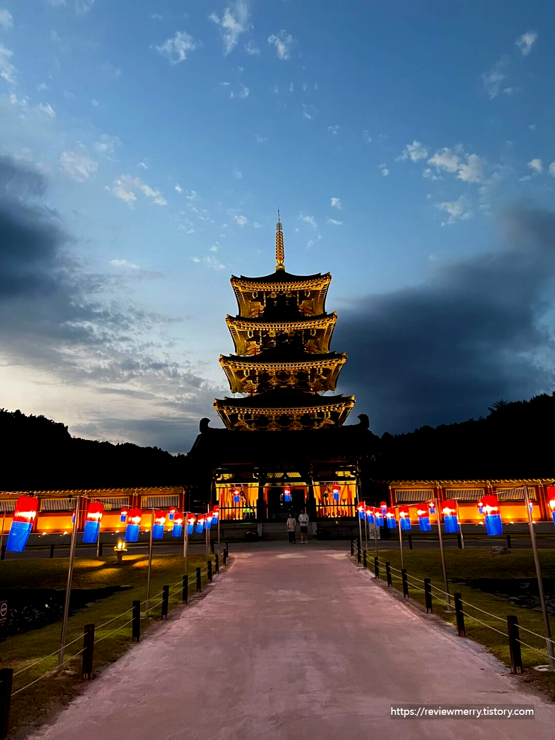 5층목탑 야경