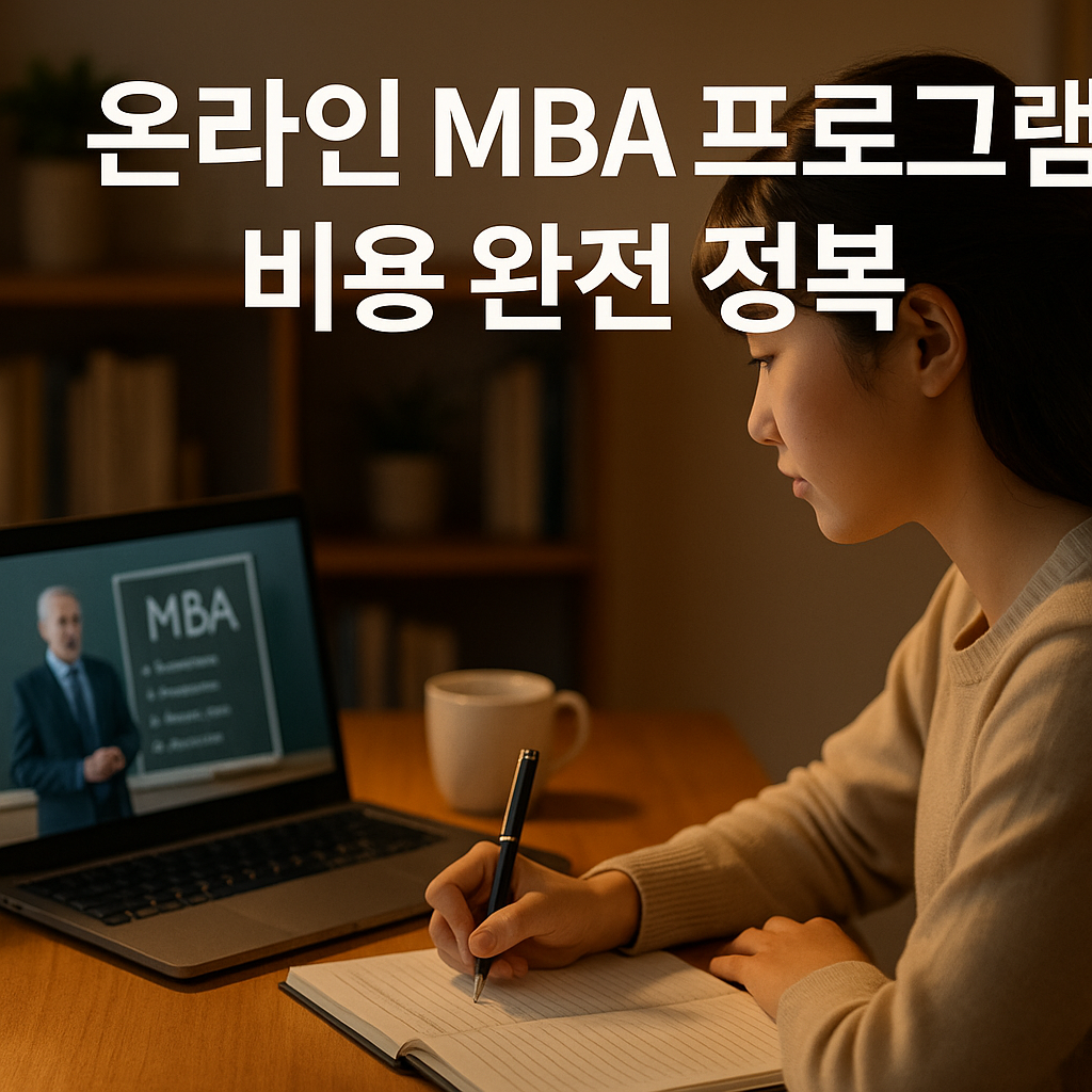 온라인 MBA 프로그램 비용 완전 정복: 가성비부터 숨은 비용까지 관련 이미지