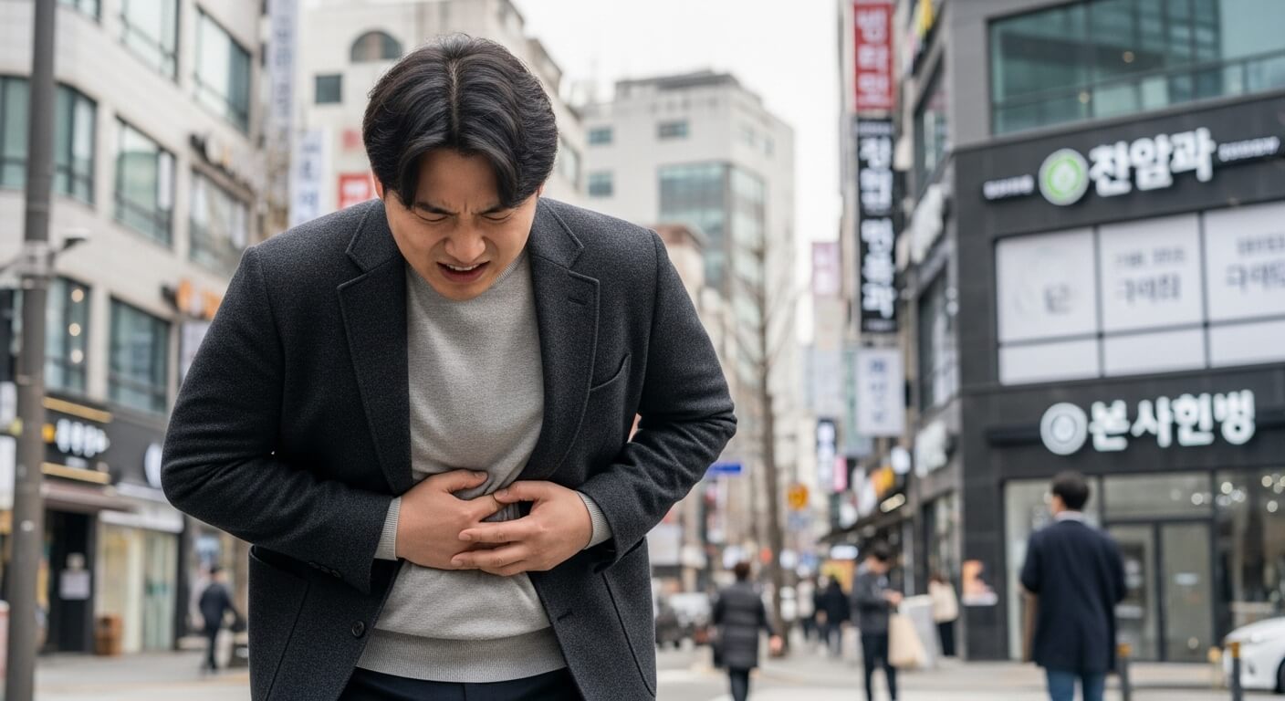 왼쪽 갈비뼈 아래 통증