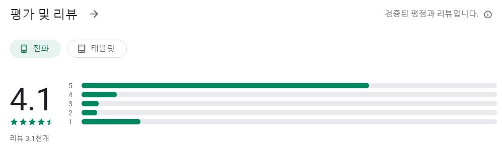 공수달력앱 평가